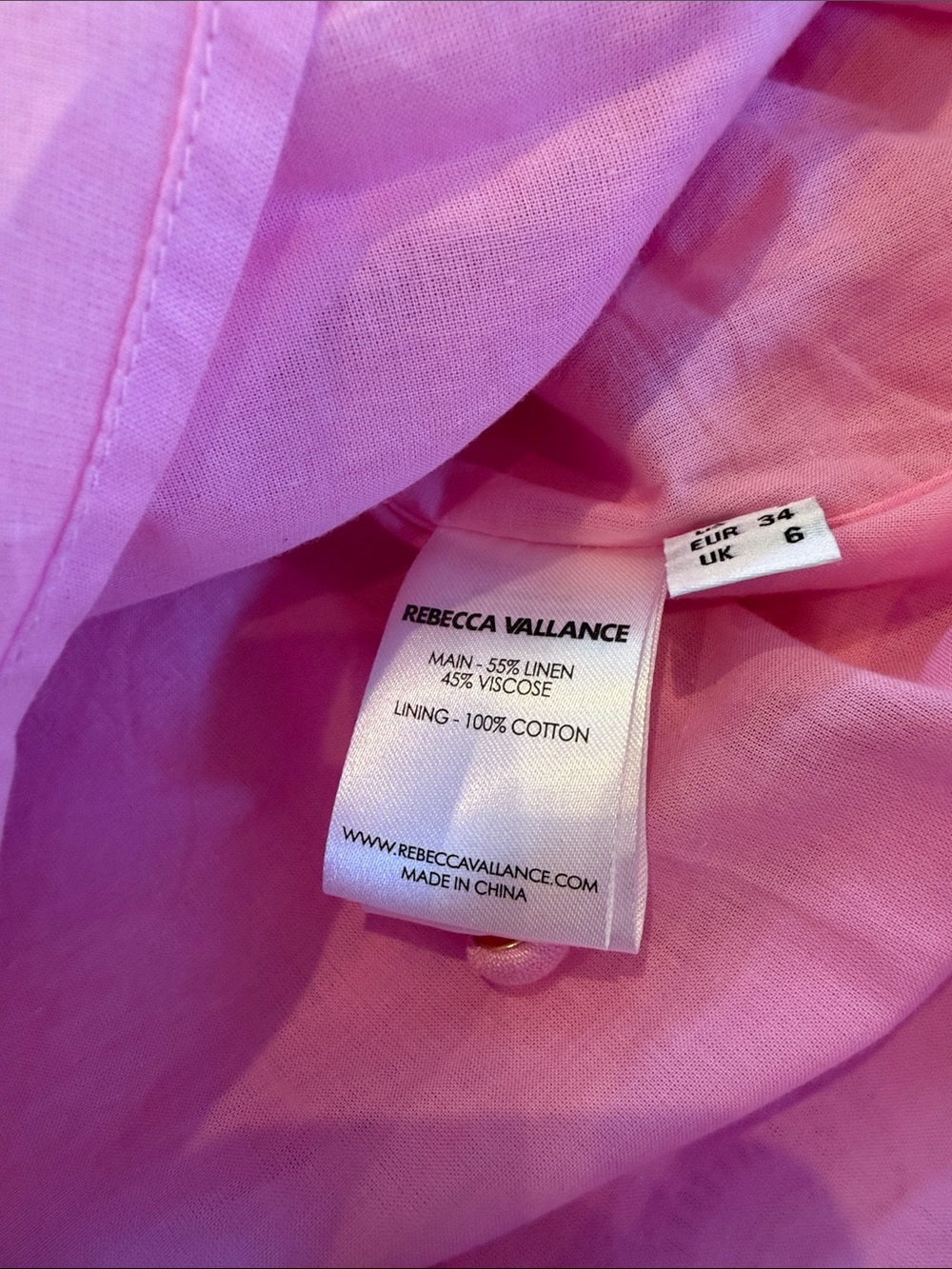 Eyelet Belted Summer Dress in Light Pink - Picture 8 of 8
